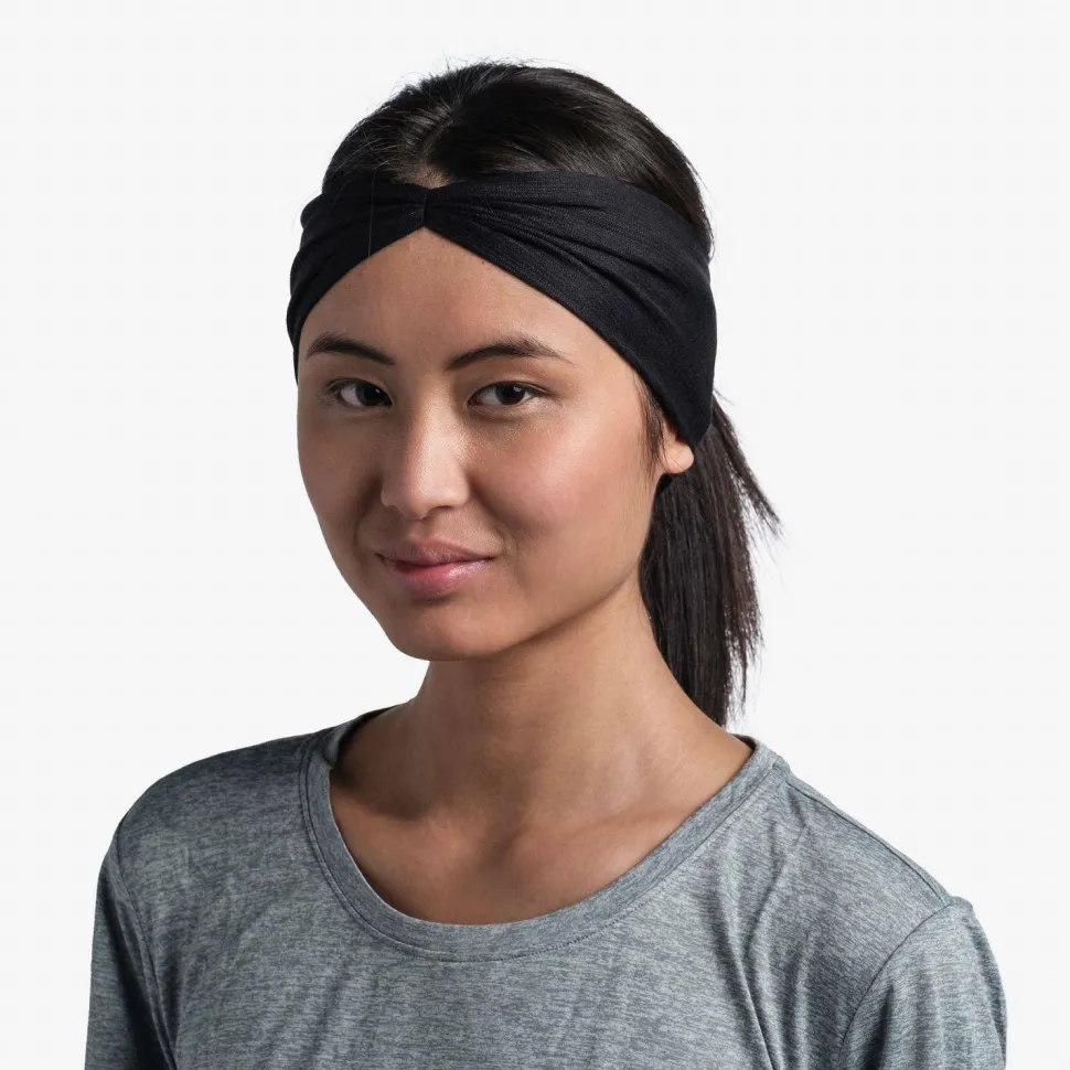 Buff Coolnet UV Ellipse Headband Black Solid