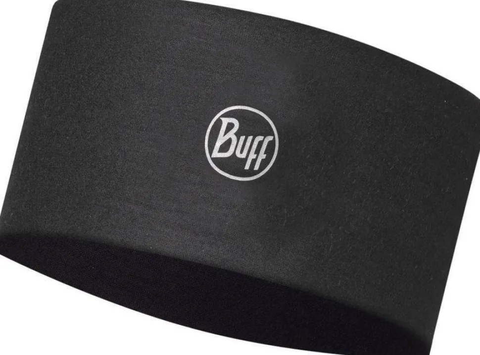 Buff Coolnet UV Wide Headband Black Solid