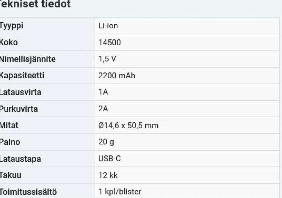 Fenix Fenix ARB-L14-2200U 14500 USB