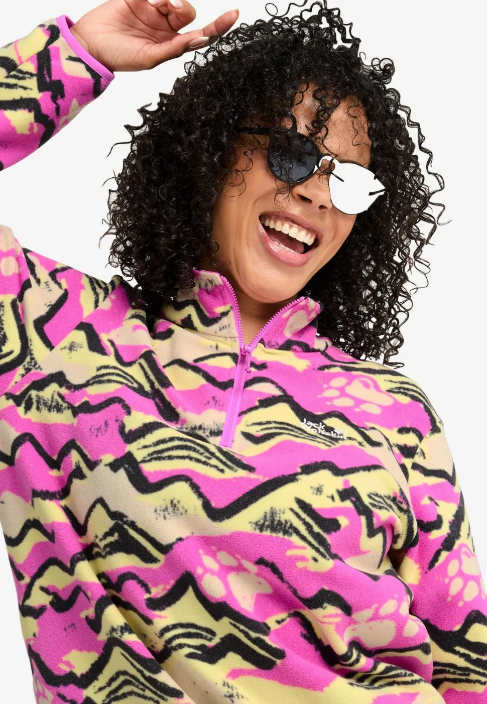 Jack Wolfskin Women's Paw Era 100 Print Half Zip