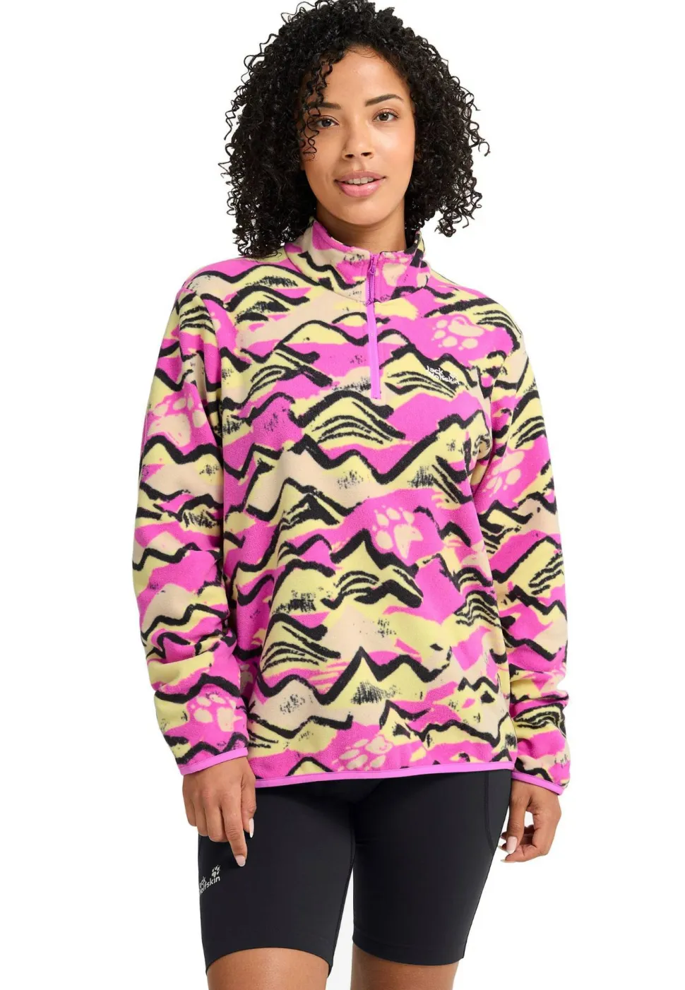 Jack Wolfskin Women's Paw Era 100 Print Half Zip
