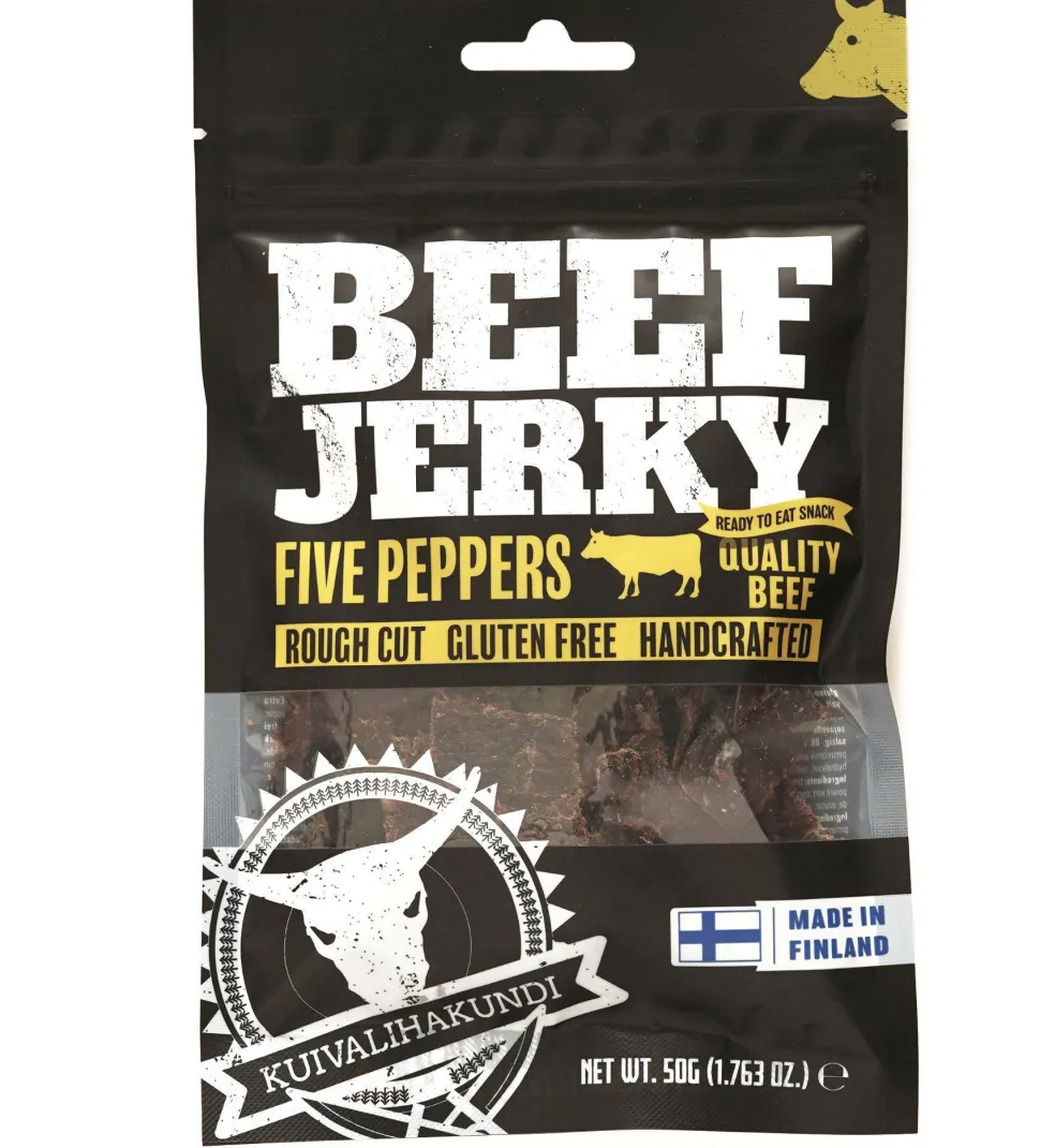 Kuivalihakundi Beef Jerky Five Peppers, 50g