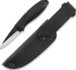 Peltonen Knives M23 Pikkusissi Mustalla Nahkatupella