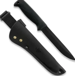 Peltonen Knives Sissipuukko M95 Mustalla Nahkatupella