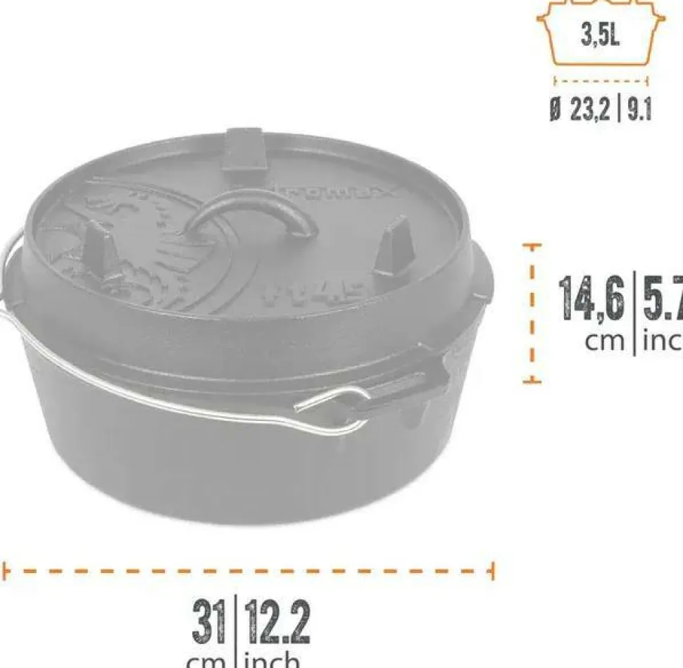 Petromax Dutch Oven Ft4.5 Flat Base