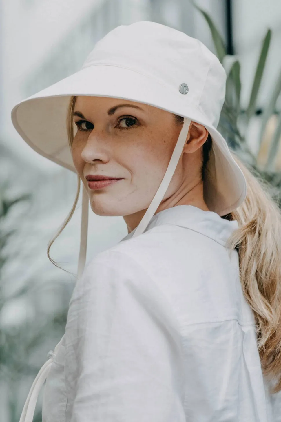 Salon Summer Hat Cotton Ponytail
