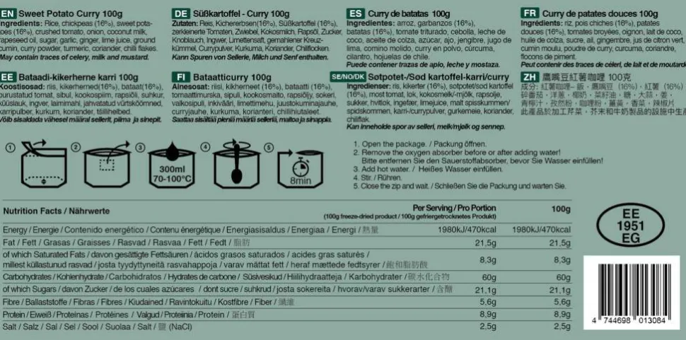Tactical Foodpack Sweet Potato Curry