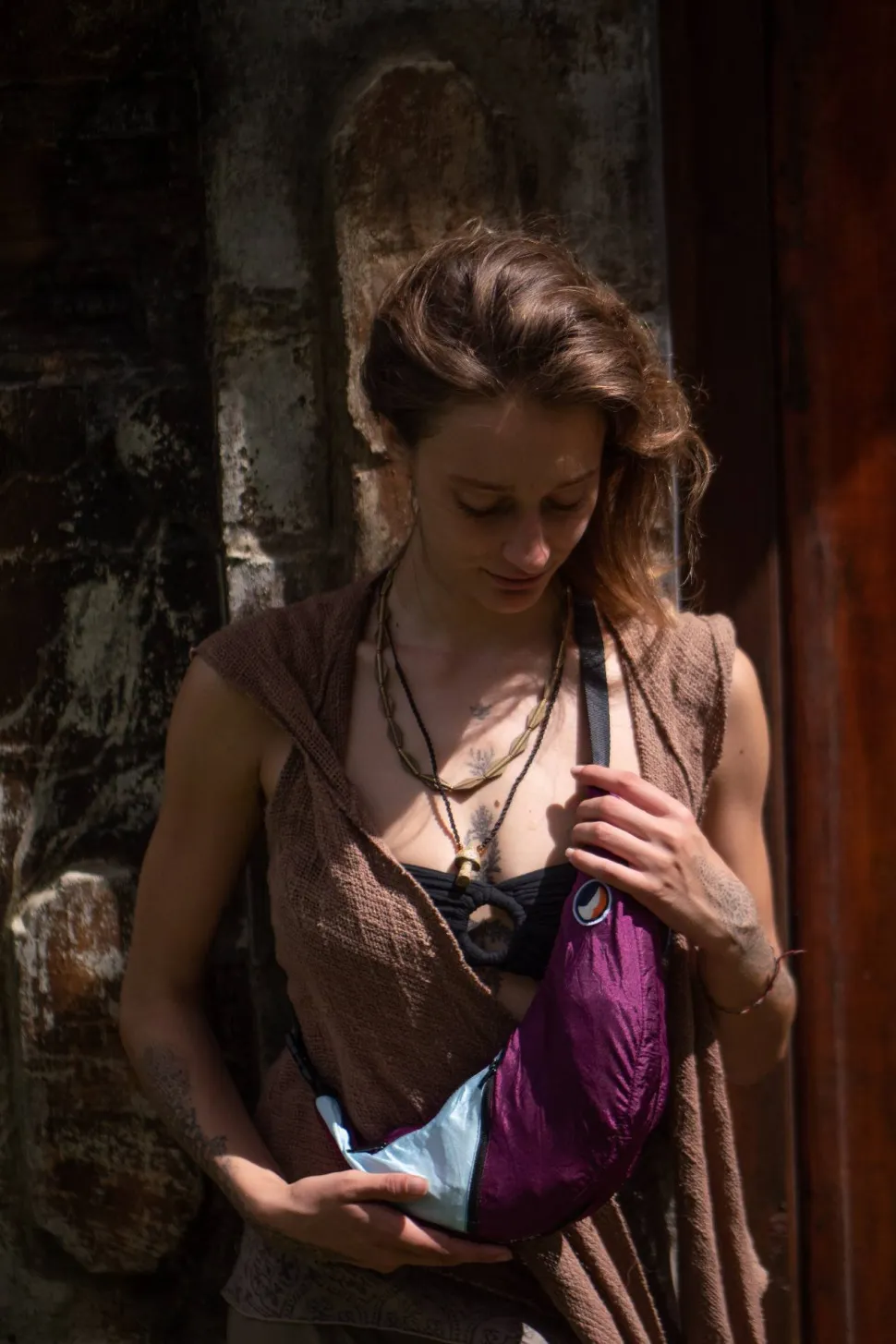 Ticket To The Moon Upcycled Sling Bag